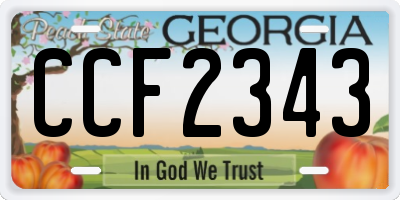 GA license plate CCF2343