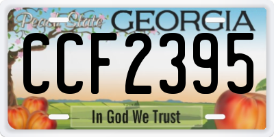 GA license plate CCF2395