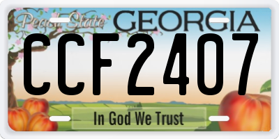 GA license plate CCF2407
