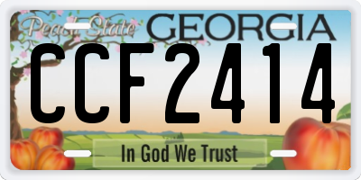 GA license plate CCF2414