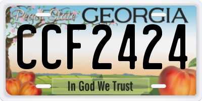 GA license plate CCF2424