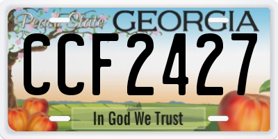 GA license plate CCF2427