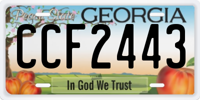 GA license plate CCF2443