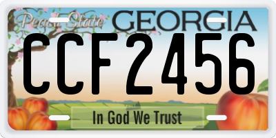 GA license plate CCF2456