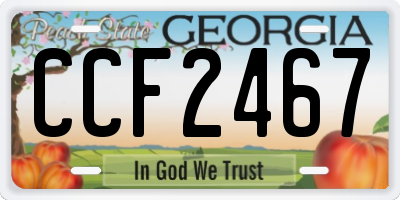 GA license plate CCF2467