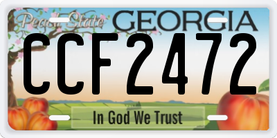 GA license plate CCF2472