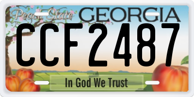 GA license plate CCF2487