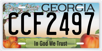 GA license plate CCF2497