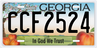 GA license plate CCF2524