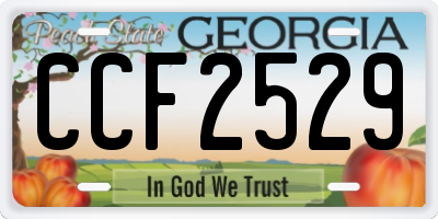 GA license plate CCF2529