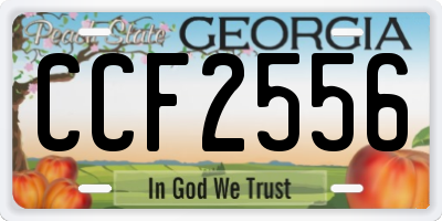 GA license plate CCF2556