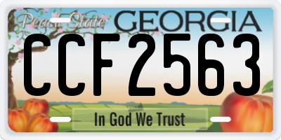GA license plate CCF2563