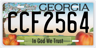 GA license plate CCF2564