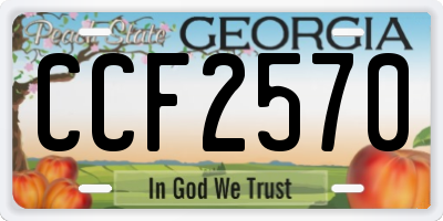 GA license plate CCF2570