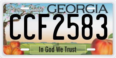 GA license plate CCF2583