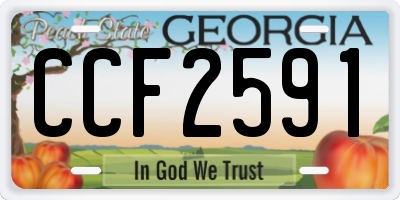 GA license plate CCF2591