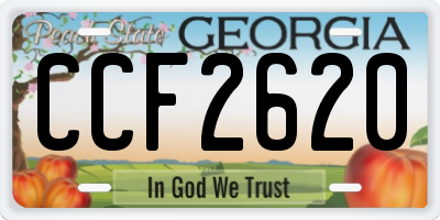 GA license plate CCF2620