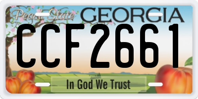GA license plate CCF2661