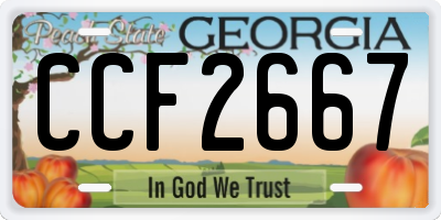GA license plate CCF2667