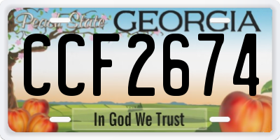 GA license plate CCF2674