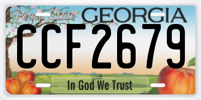 GA license plate CCF2679