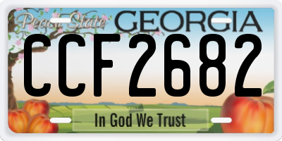 GA license plate CCF2682