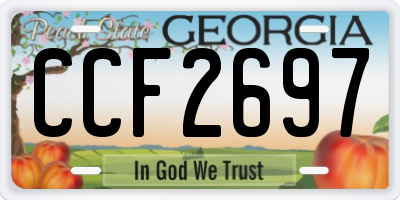 GA license plate CCF2697