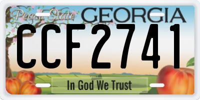 GA license plate CCF2741