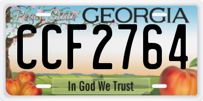 GA license plate CCF2764