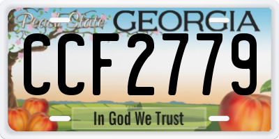 GA license plate CCF2779