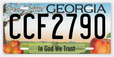 GA license plate CCF2790