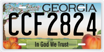 GA license plate CCF2824