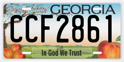 GA license plate CCF2861