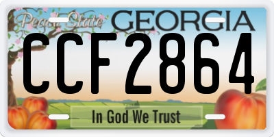 GA license plate CCF2864