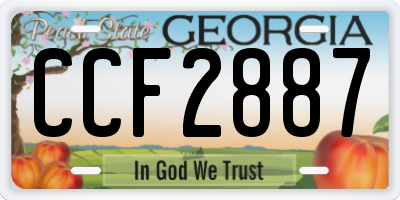 GA license plate CCF2887