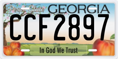 GA license plate CCF2897