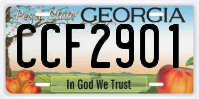 GA license plate CCF2901