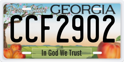 GA license plate CCF2902