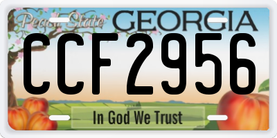 GA license plate CCF2956