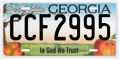 GA license plate CCF2995