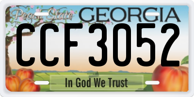 GA license plate CCF3052