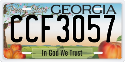 GA license plate CCF3057