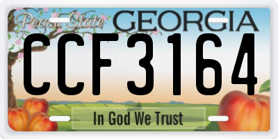 GA license plate CCF3164