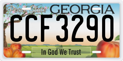 GA license plate CCF3290
