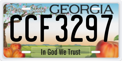 GA license plate CCF3297