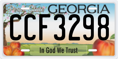 GA license plate CCF3298