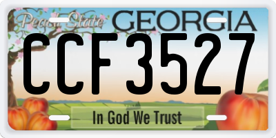 GA license plate CCF3527