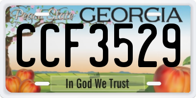 GA license plate CCF3529