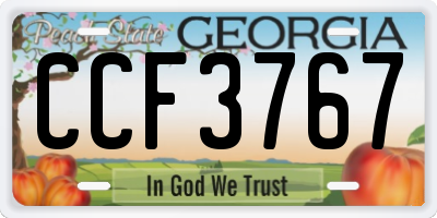GA license plate CCF3767