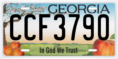 GA license plate CCF3790
